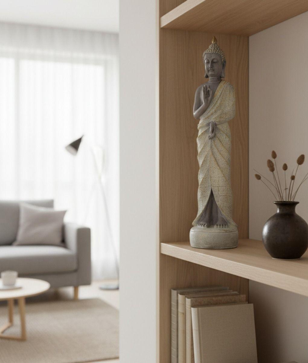 Estatua Decorativa Figura Buda Pie Serenidad Meditación Jhn-6