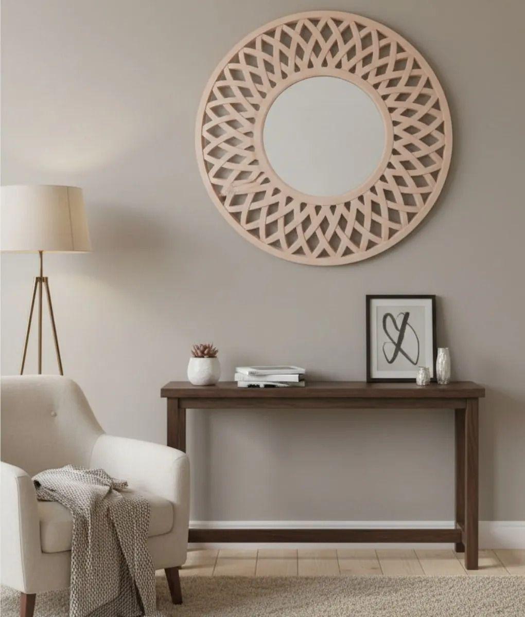 Espejo Pared Decorativo Patrón Calado Contemporáneo Jhn-8