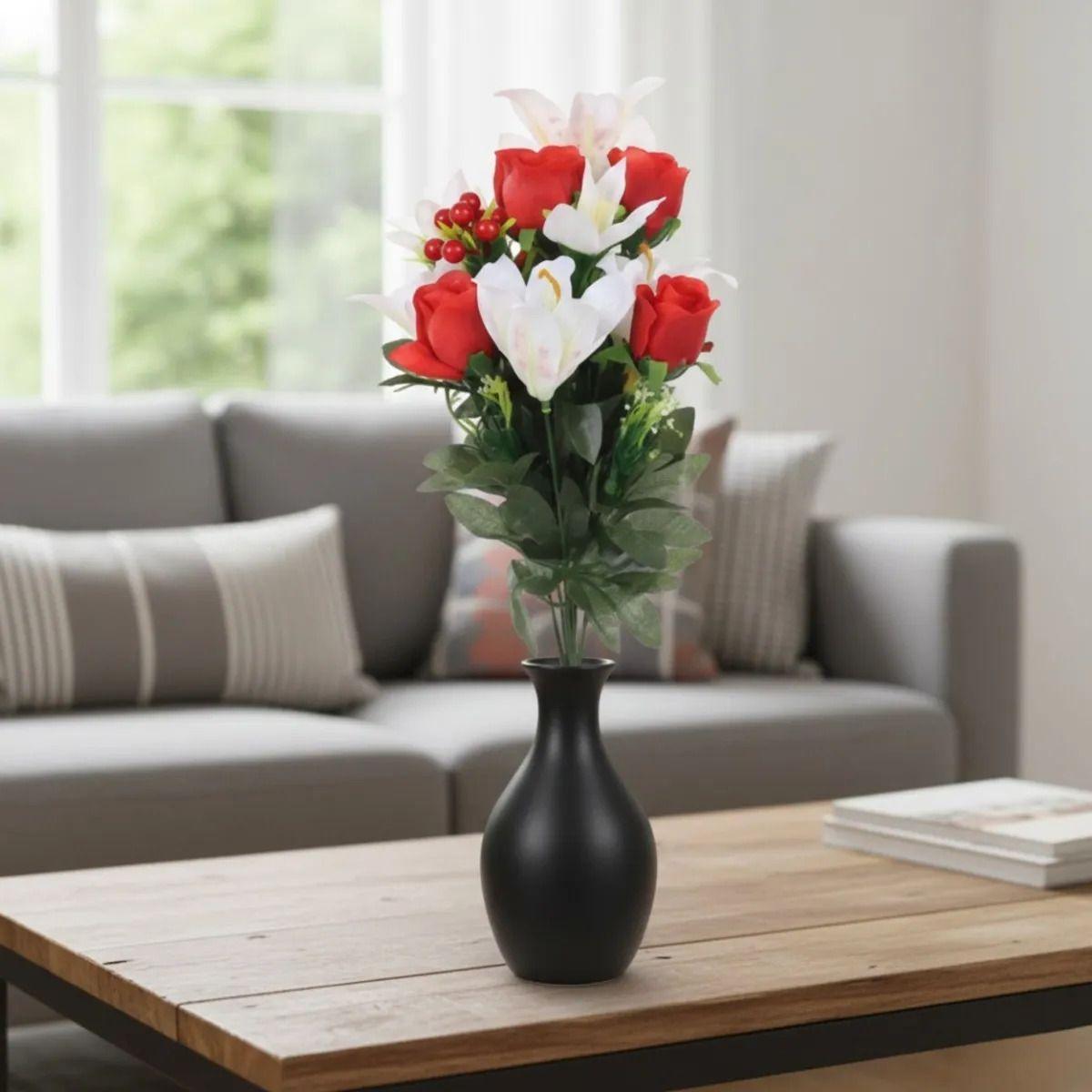 Ramo Floral Artificial Lirios Capullos Silvestres Adorno Jhn-9