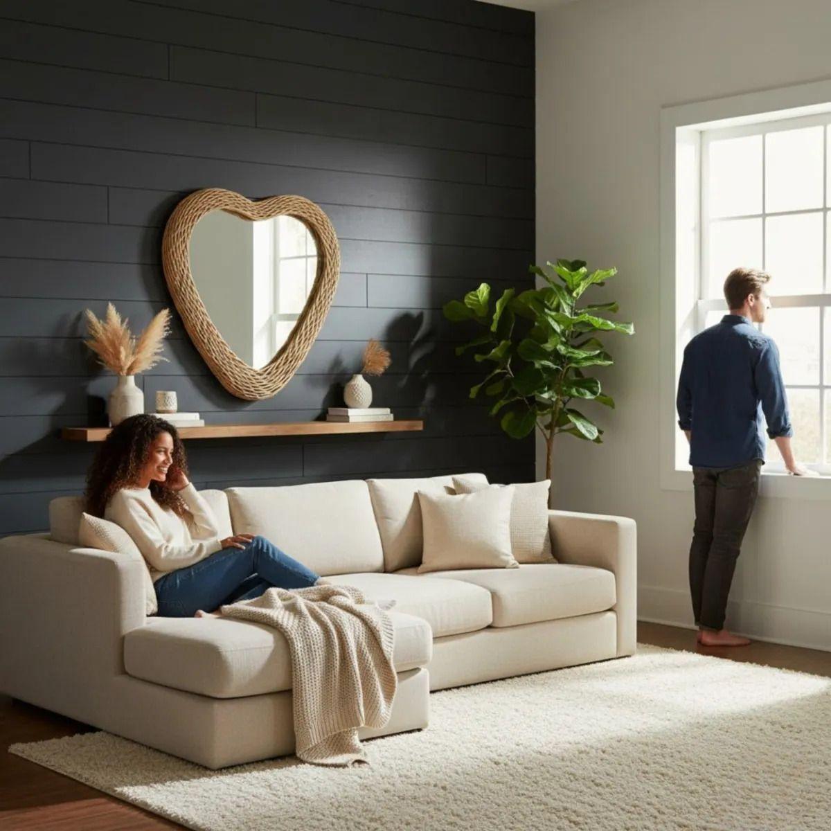 Espejo Decorativo Pared Forma Corazón Estilo Juvenil Jhn-2