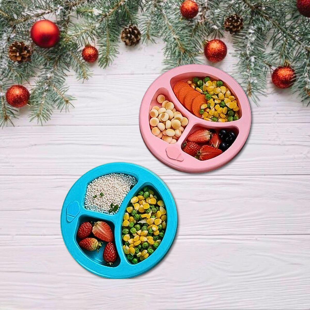 Set 3 Platos Silicona Aislamiento Agua Entrena Niños Lau-9