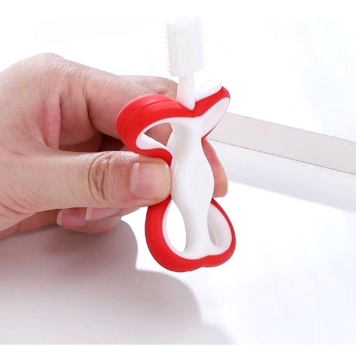 Set 4 Mordedor Cepillo Silicona Encias Bebes Comodo Lau-5