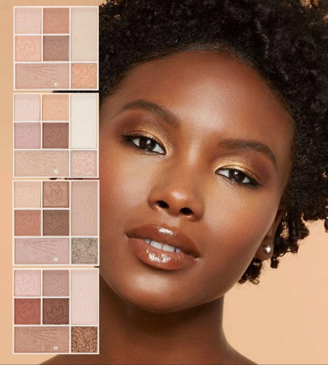 Set 3 Sombra Ojos Paleta Multifuncional Polvo 6 Colores Jhn-3