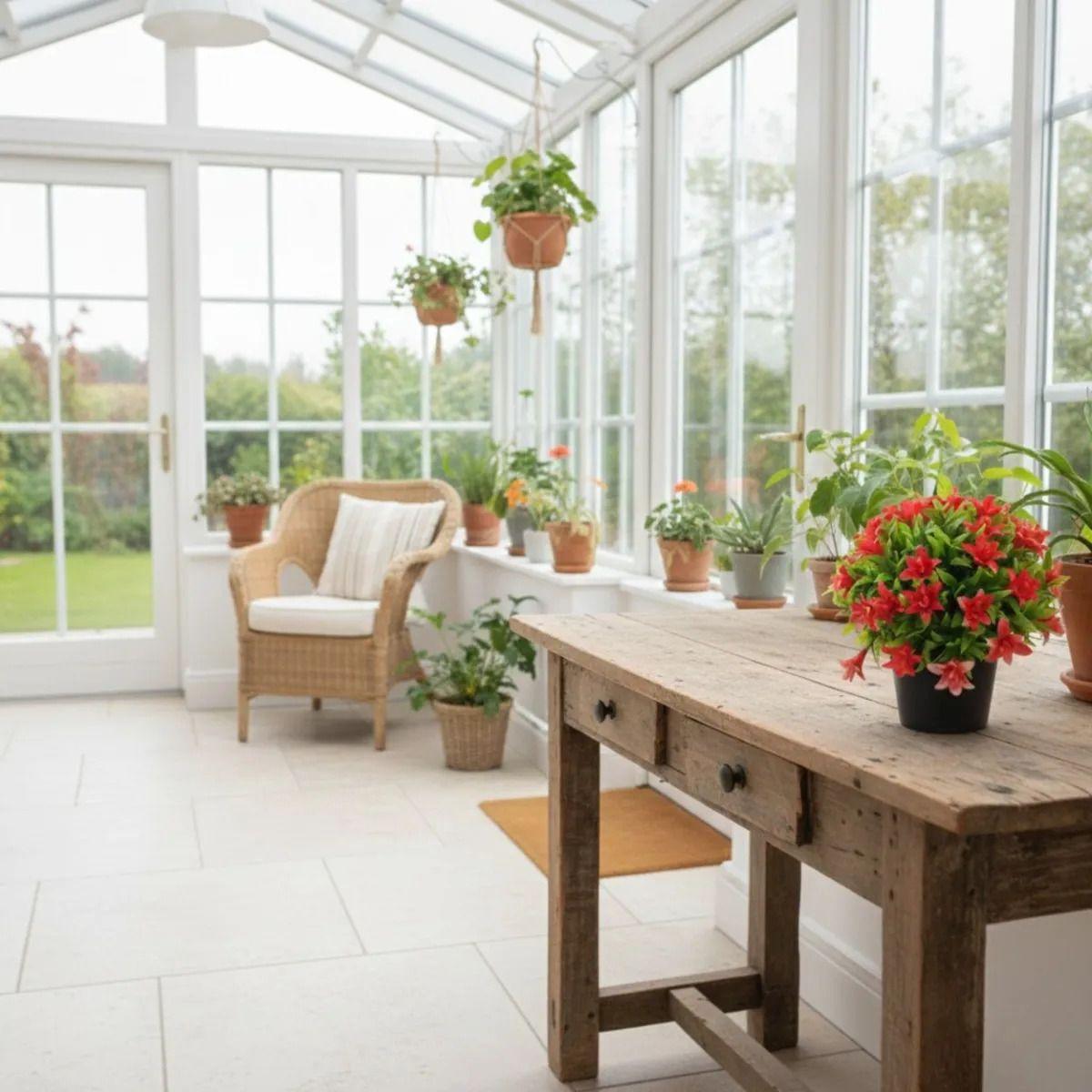 Set 2 Planta Artificial Decorativa Arreglo Floral Adorno Jhn-7