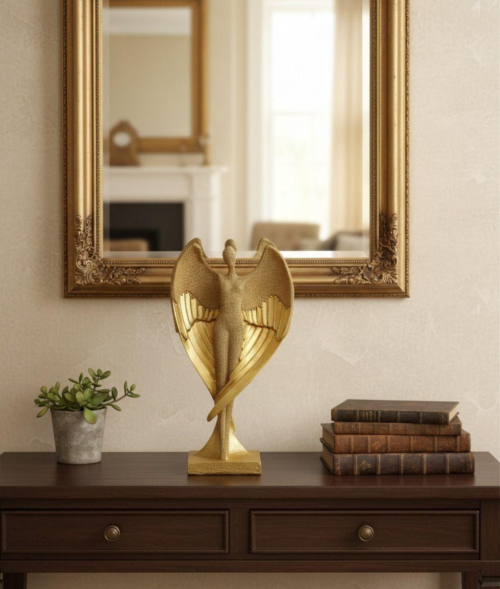 Estatua Decorativa Figura Ángel Alas Desplegadas Adorno Jhn-3