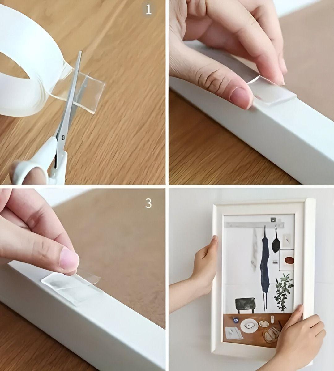 Set 4 Cinta Doble Cara Adhesiva Multiusos Gel 18mm Jhn-3