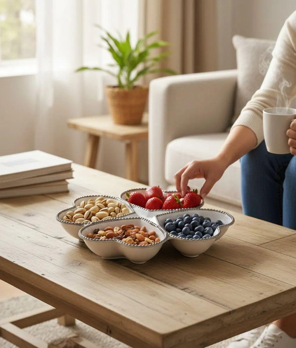 Bandeja Servir Decorativa 5 Compartimentos Adorno Jhn-2