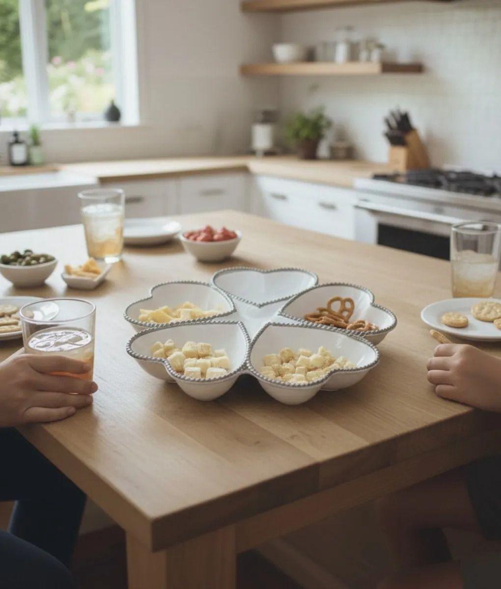 Bandeja Servir Decorativa 5 Compartimentos Adorno Jhn-8