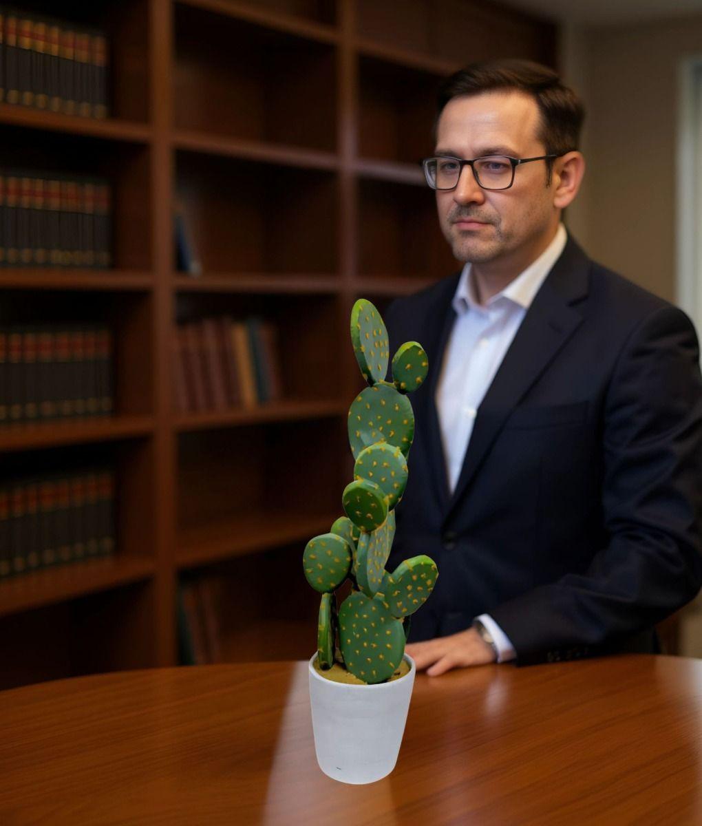 Planta Artificial Decorativa Cactus Opuntia Realista Jhn-3