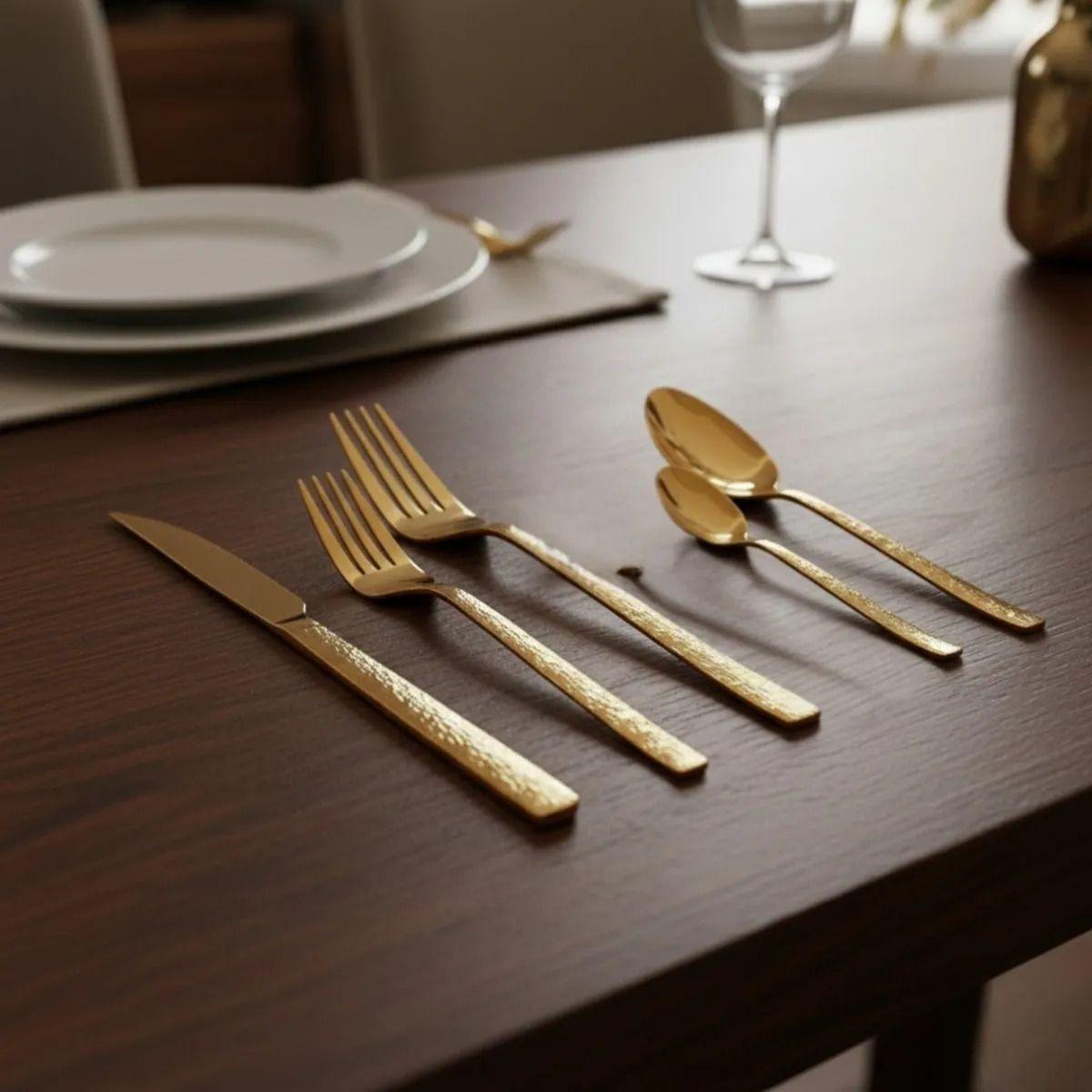 Conjunto Cubiertos Elegantes Cenas Mesa Formal 5 Piezas ALJ-7