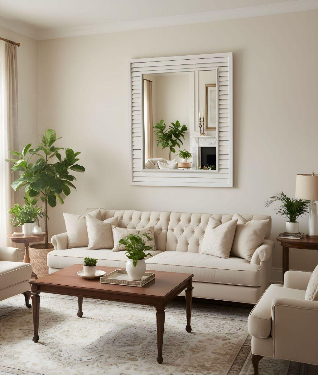 Espejo Decorativo Pared Diseño Texturizado Rústico Jhn-8