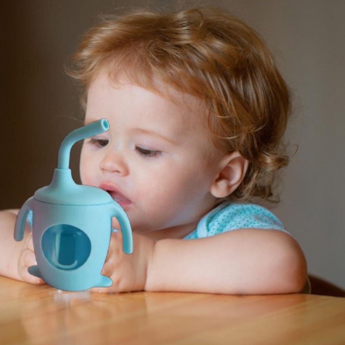 SET 2 VASOS DE INICIACION APRENDIZAJE CON BOQUILLA BEBE LAU-7