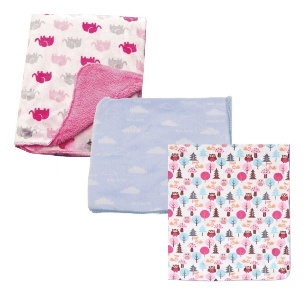 MANTA DE APEGO DOBLE CAPA PARA BEBES CUNA UNISEX SUAVE LAU-4