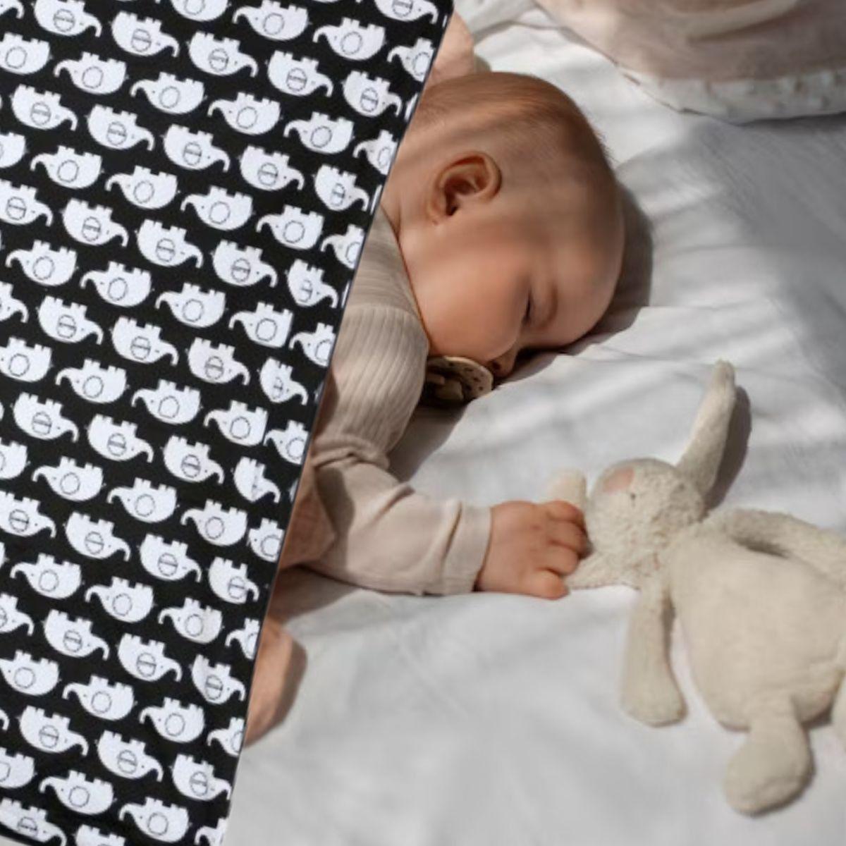 MANTA DE APEGO DOBLE CAPA PARA BEBES CUNA UNISEX SUAVE LAU-6