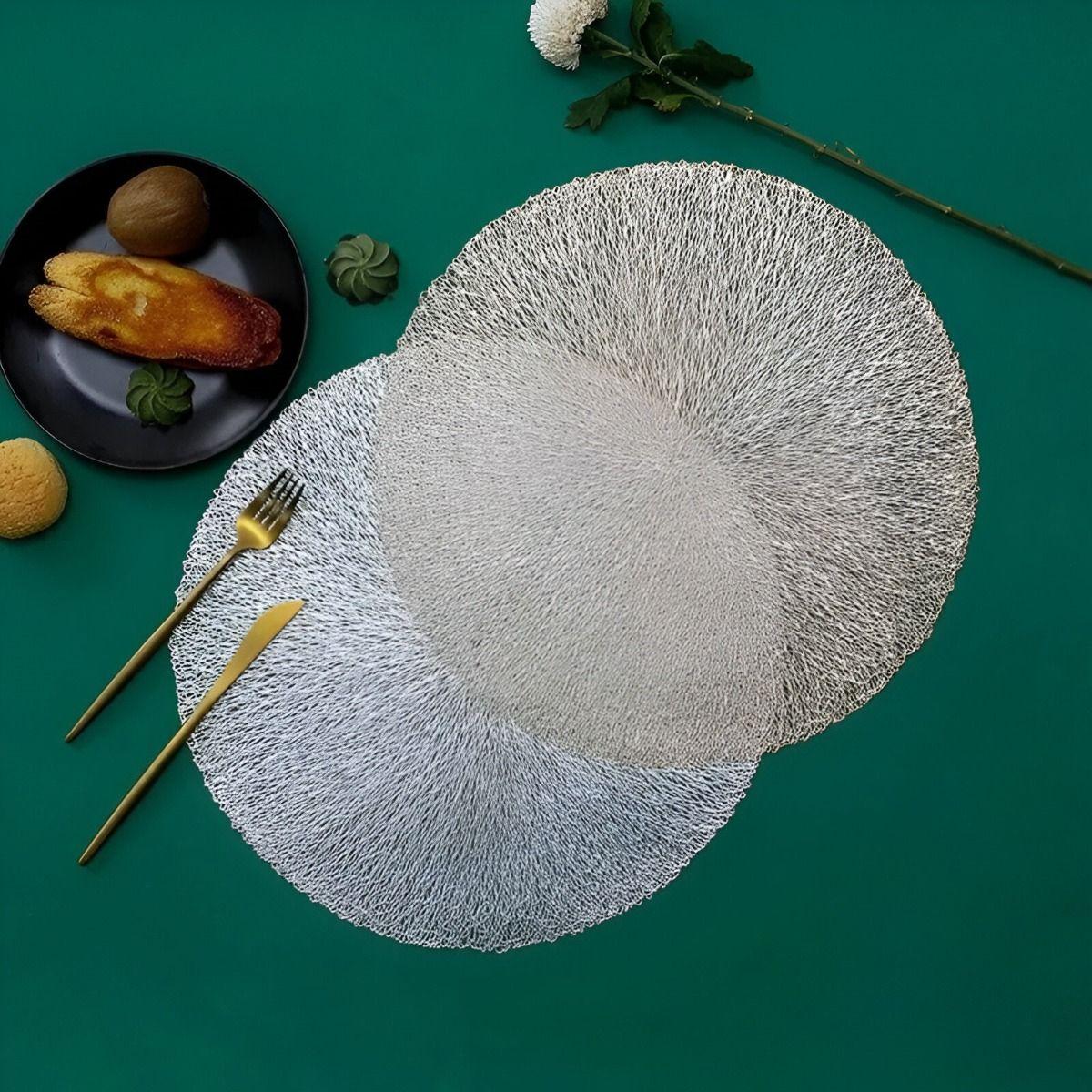 Set de 10 Manteles Individuales Redondos Antideslizantes Jhn-4