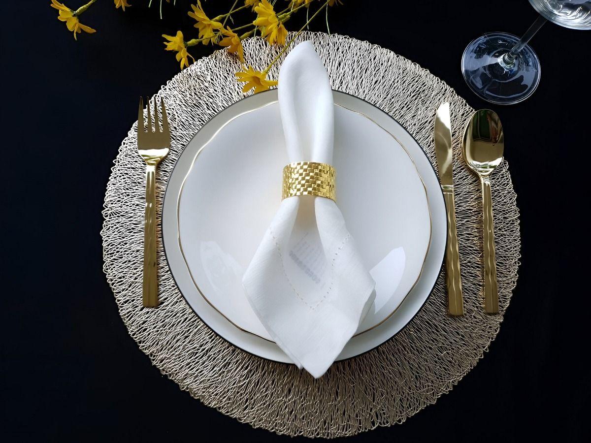 Set de 10 Manteles Individuales Redondos Antideslizantes Jhn-8