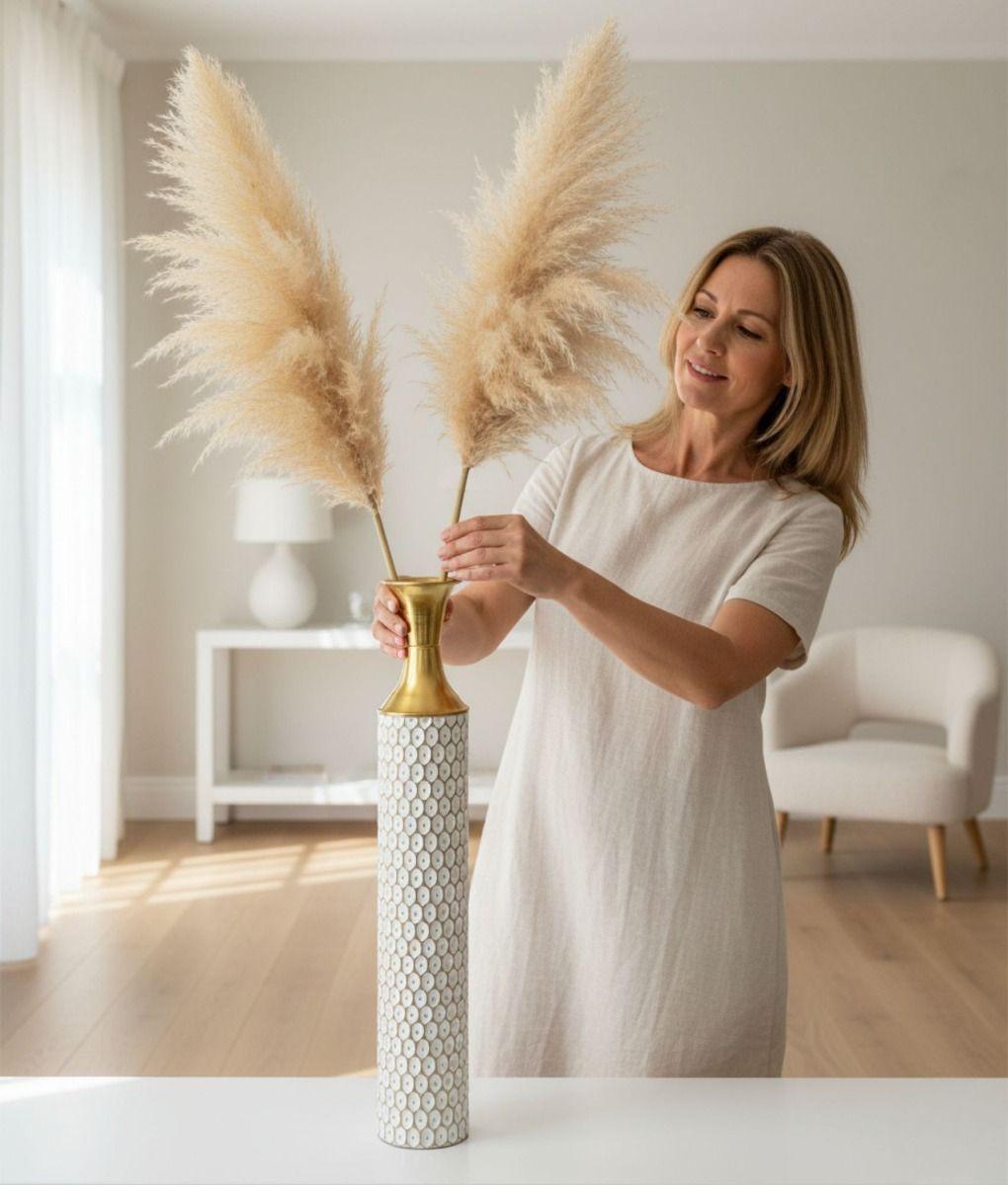 Florero Decorativo Pie Moderno Elegante Alto Hogar Jhn-4