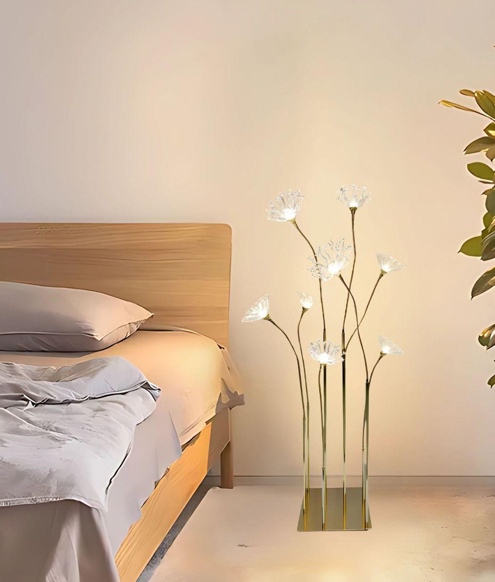 Lámpara Decorativa Pie Moderna Floral Iluminación Hogar Jhn-6