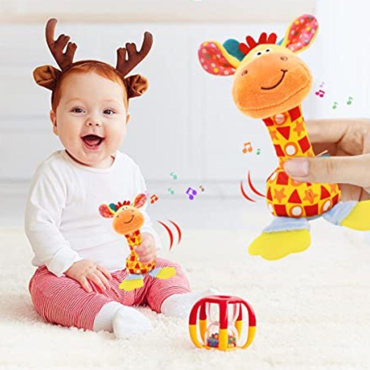 SET 2 SONAJEROS PELUCHE BABY ESTIMULA SENSORIAL LAU-4