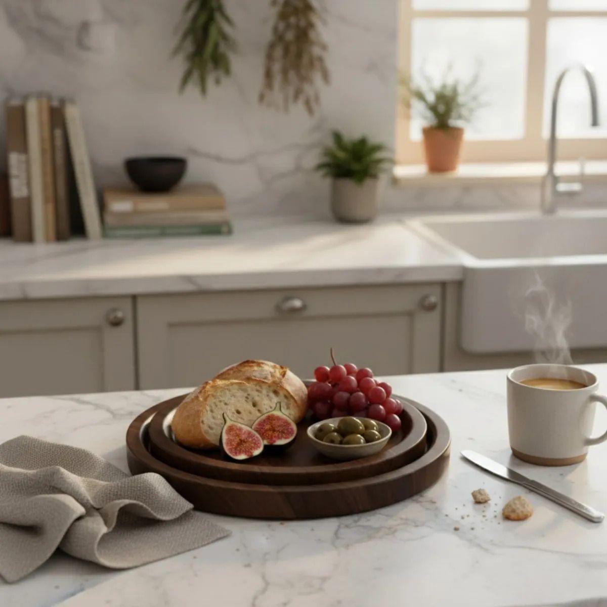 Set 3 Bandeja Decorativa Moderna Multiuso Hogar Bambú Jhn-5