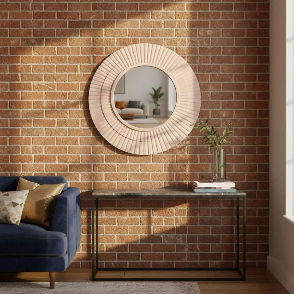 Espejo Decorativo Pared Moderno Diseño Ondas Radiales Jhn-4