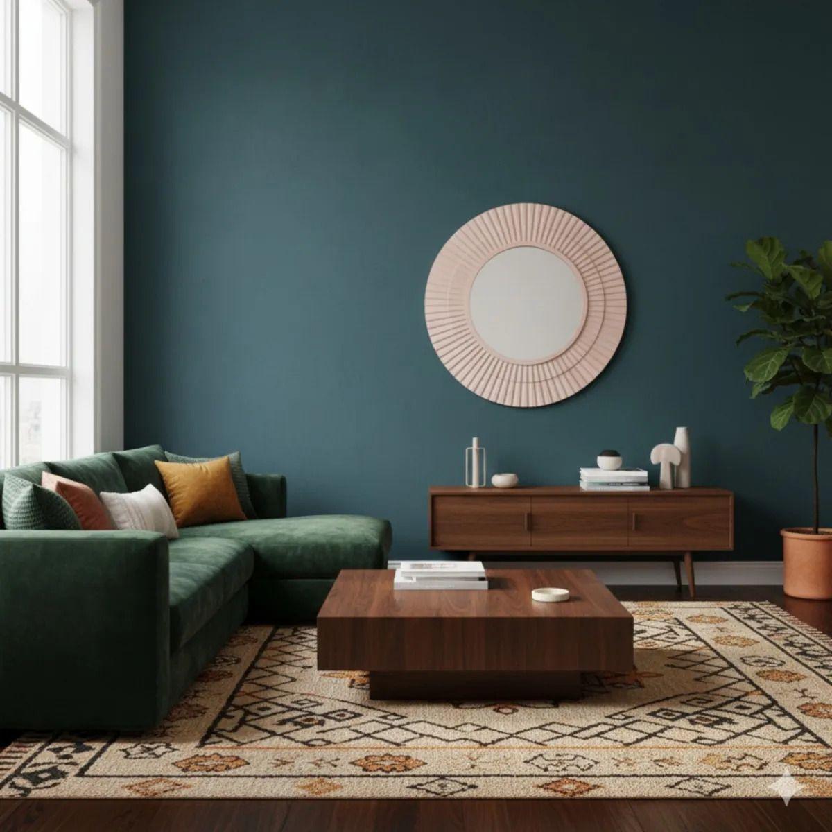 Espejo Decorativo Pared Moderno Diseño Ondas Radiales Jhn-9