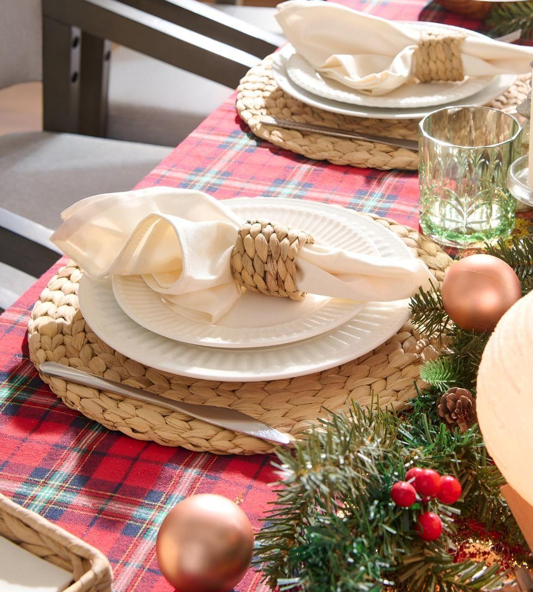 Set 2 Manteles Individuales Decorativo Mimbre Mesa Jhn-8