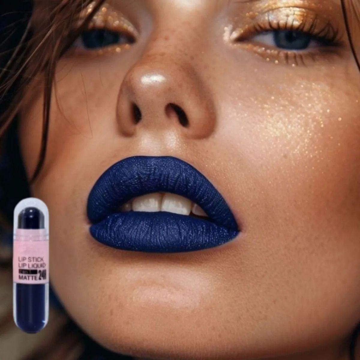 Paq 24 Mini Labiales Mate Duo 2 en 1 Colores Fantasía ALJ-7