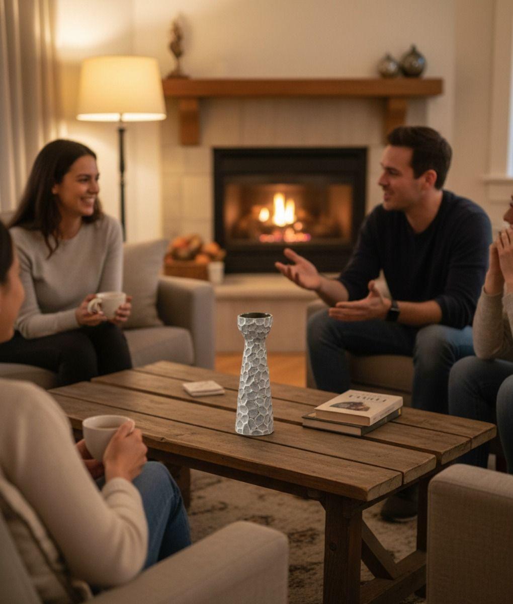 Portavelas Decorativo Candelabro Adorno Textura Jhn-2