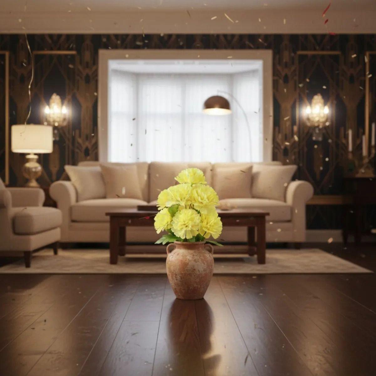 Set 3 Ramo Floral Artificial Decorativo Hogar Adorno Jhn-7