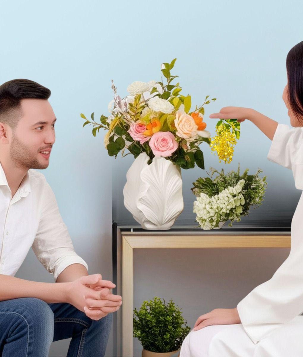 Florero Decorativo Abstracto Elegancia Minimalista Jhn-2