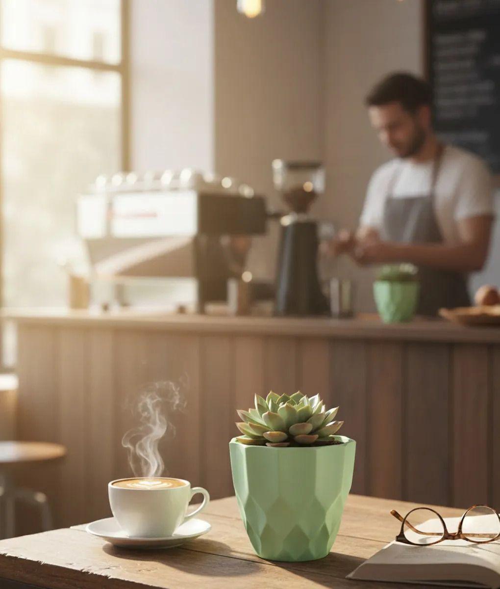 Set 5 Macetero Decorativo Textura Diamante Estilo 3D Jhn-6