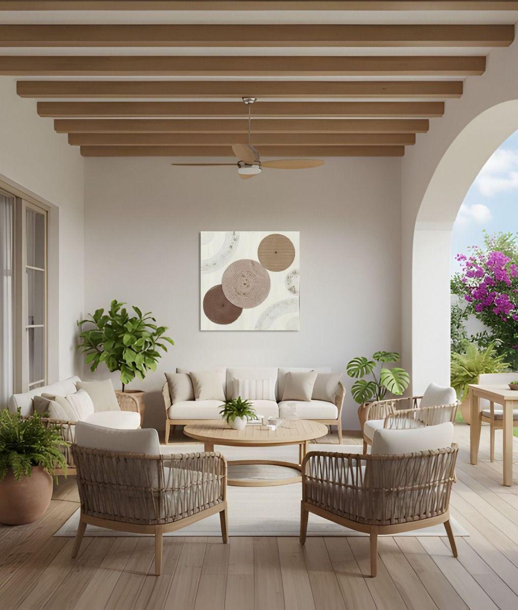 Cuadro Decorativo Abstracto Círculos Adorno Pared Jhn-5