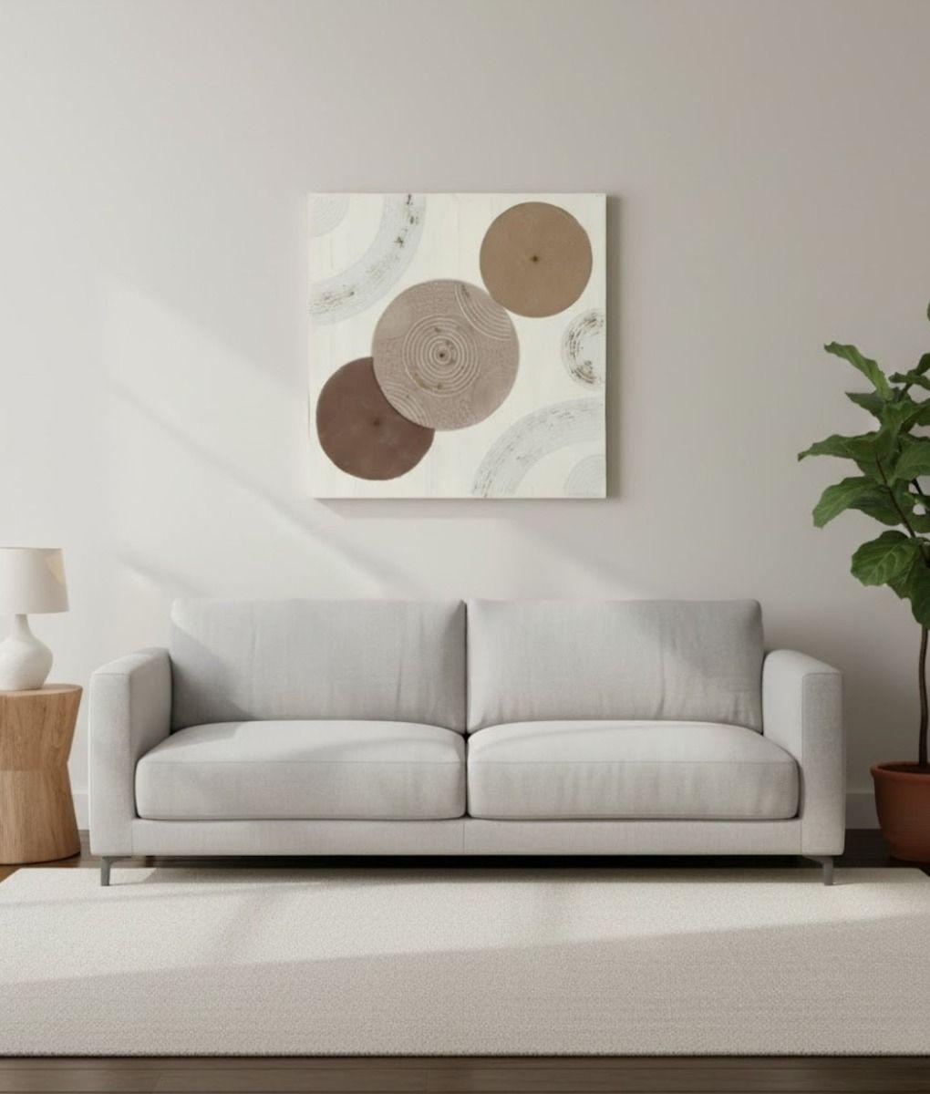Cuadro Decorativo Abstracto Círculos Adorno Pared Jhn-7