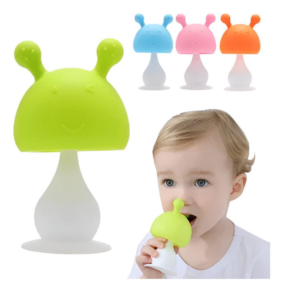 Set 3 Mordedor Forma Champiñon Sonido Denticion Bebes Lau-0