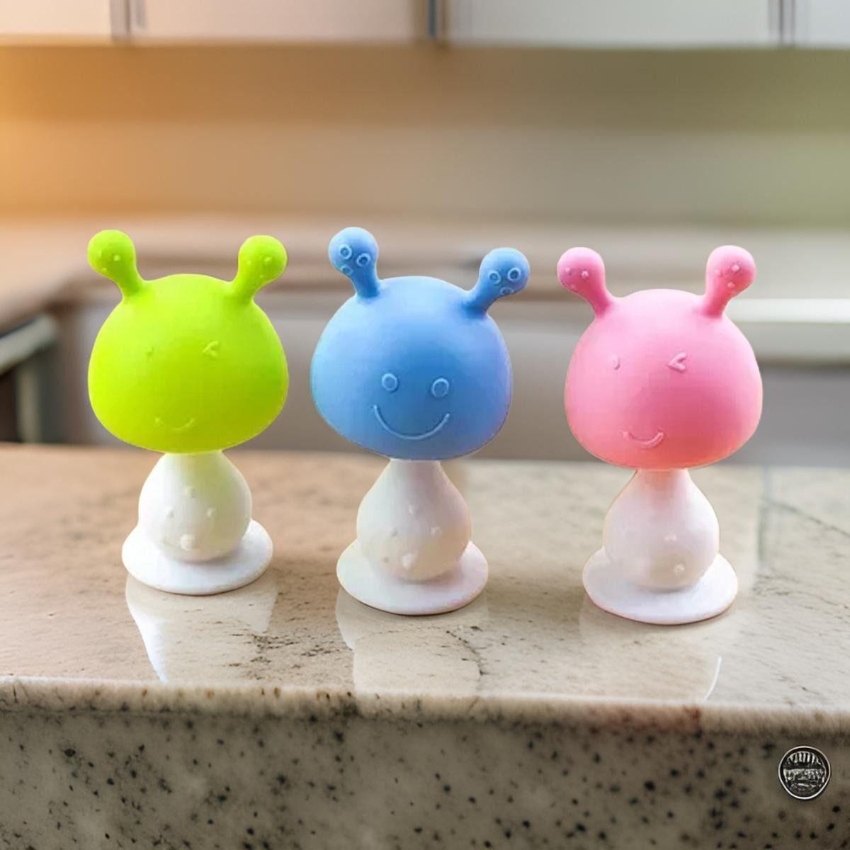 Set 3 Mordedor Forma Champiñon Sonido Denticion Bebes Lau-8