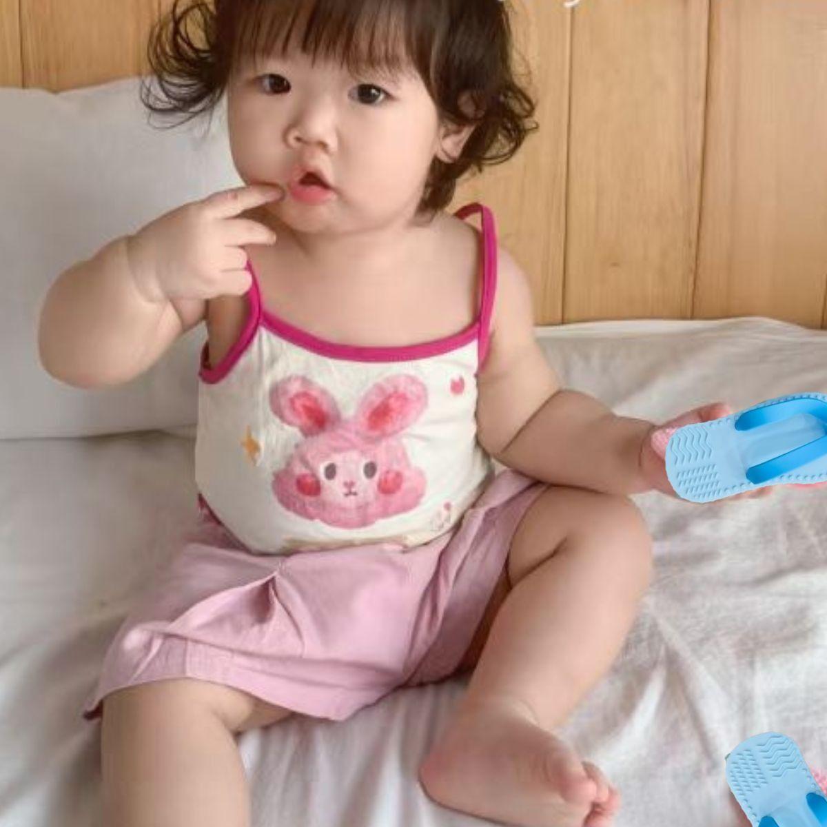 SET 3 MORDEDORES FORMA SANDALIA SENSORIAL SUAVE BEBE LAU-9