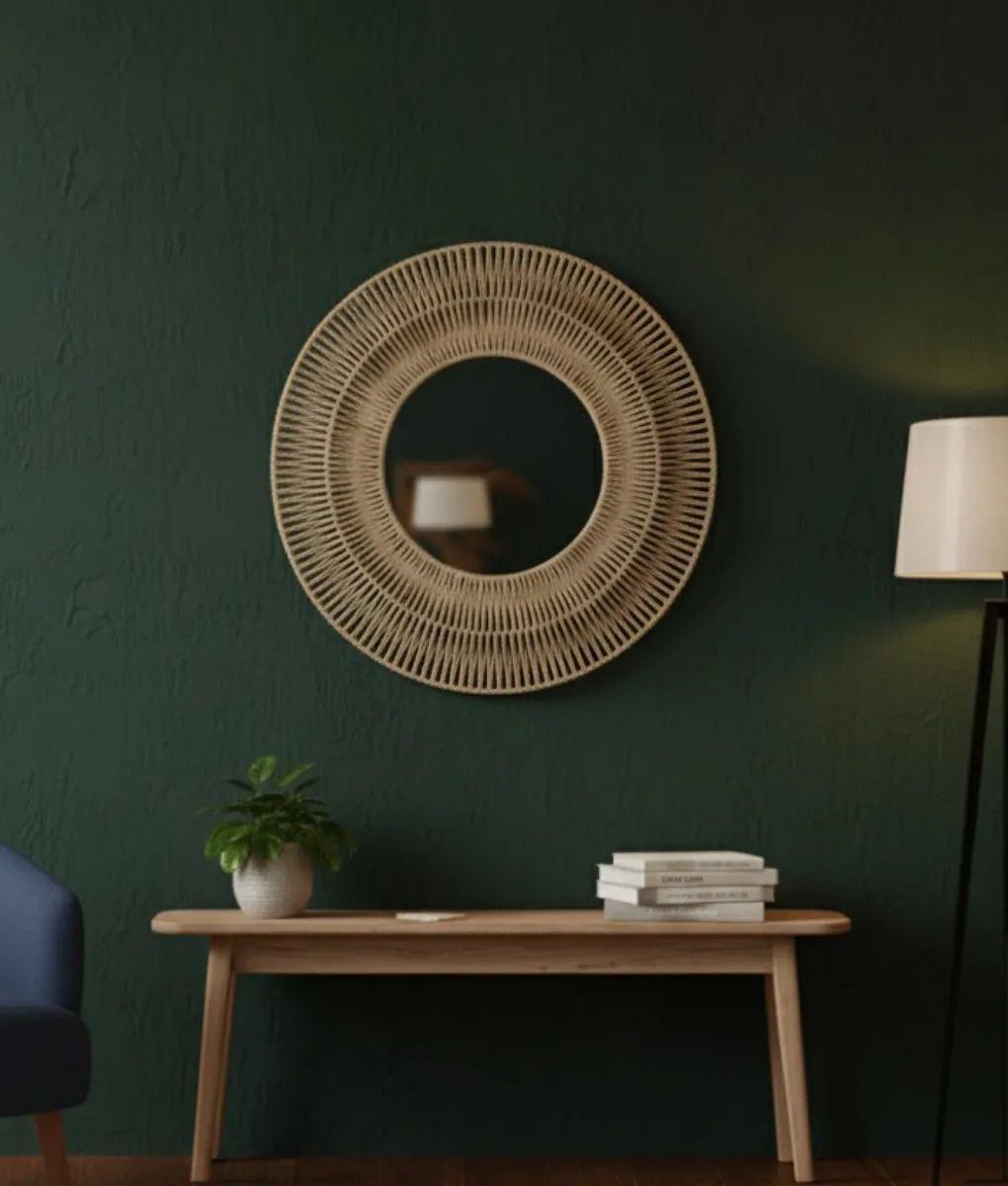 Espejo Decorativo Pared Estilo Artesanal Bohemio Jhn-9