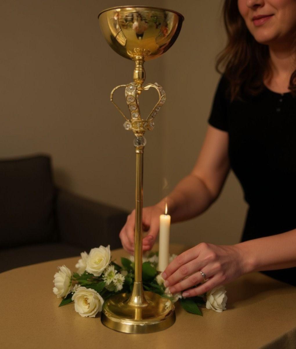 Centro Mesa Decorativo Candelabro Elegante Adorno Jhn-4