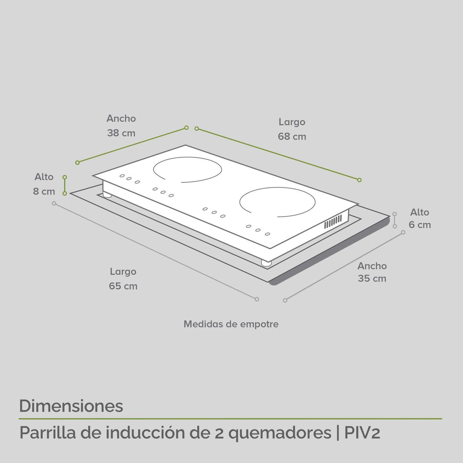 Cocina de Inducción 2 Platos Empotrable-3