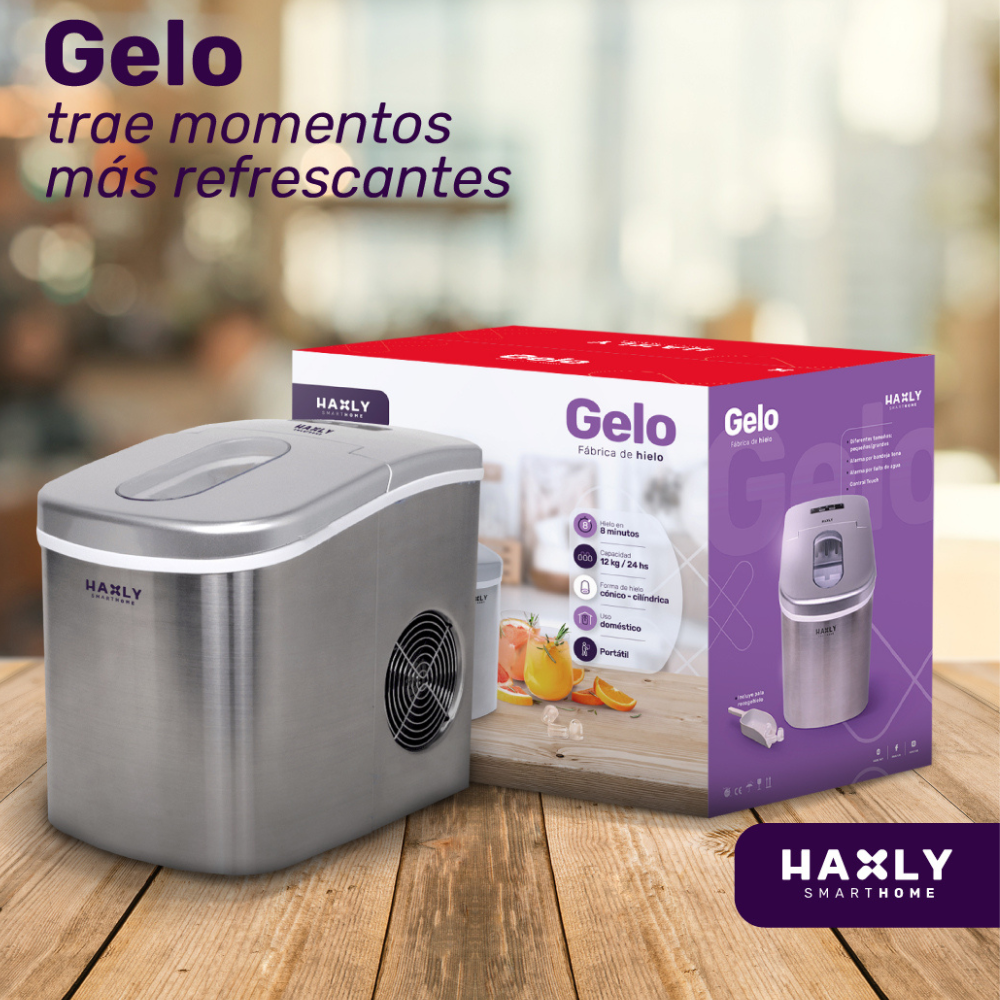 Maquina Para Hacer Hielo GELO Silver EU Automática Portátil-4