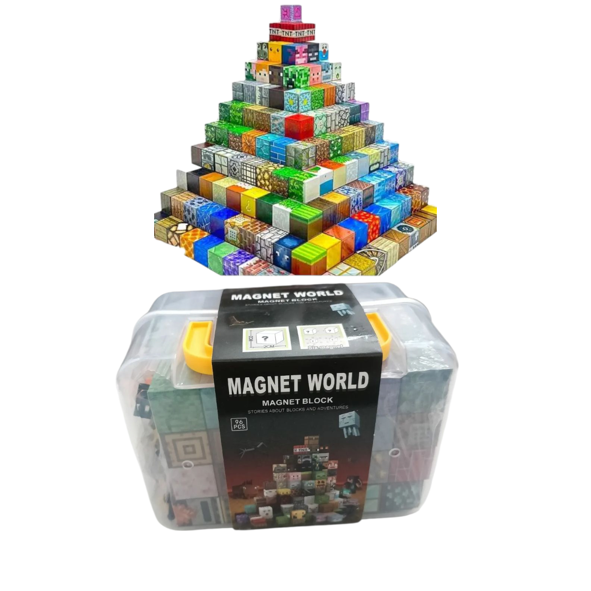 Bloques Magnéticos Minecraft 96 piezas -0