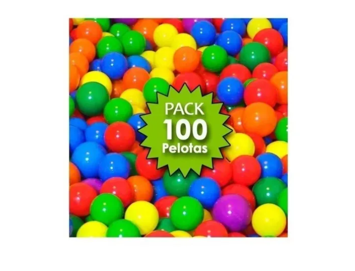 Pack 100 Pelotas de Plástico para Piscina o Corral Multicolores-4