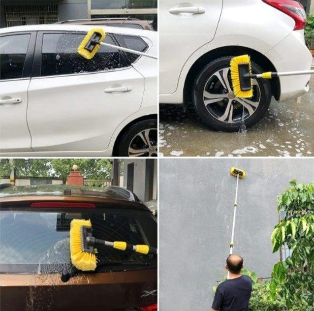 Cepillo De Lavado De Autos Telescópico Con Conexión De Agua-1