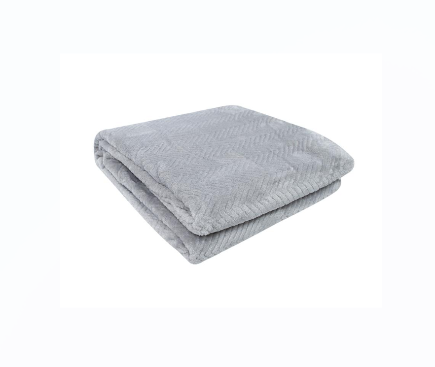 Manta Firenze Palermo - 150x130 Cm Liso Gris-1