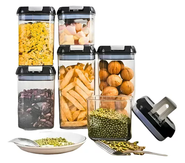 Contenedores De Alimentos Almacenamiento 7 Pcs con tapa-2