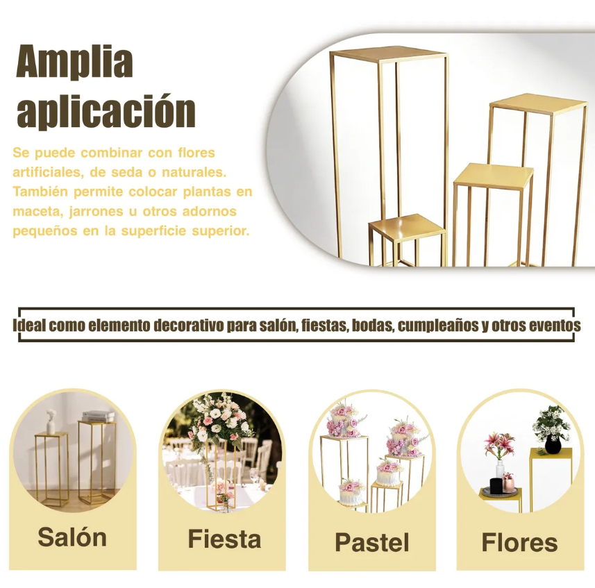 4 Mesas Candy Bar Decoracion Estructura Metalicas Fiesta-5