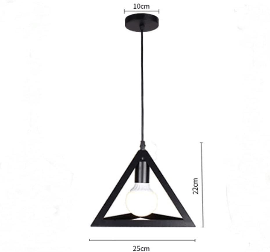 Lampara De Techo Kivs Triangle Single Luz E27 Colgante Diseño Industrial-3