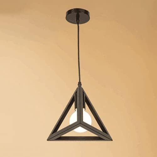 Lampara De Techo Kivs Triangle Single Luz E27 Colgante Diseño Industrial-4