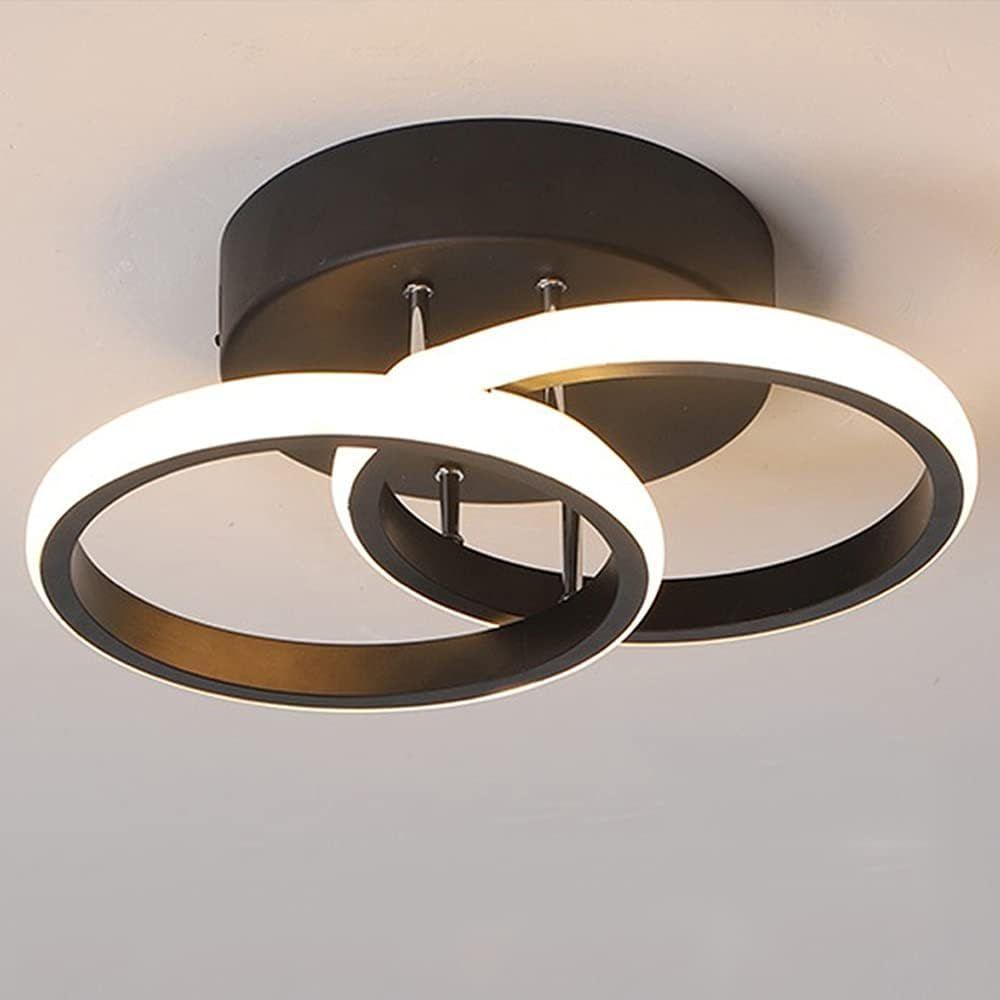 Lampara De Techo Led Kivs Lisboa Diseño Moderno Color Negro Luces-2